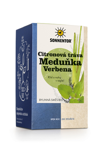 Sonnentor Citronová tráva Meduňka Verbena bio 21,6 g, porc. dvoukomorový