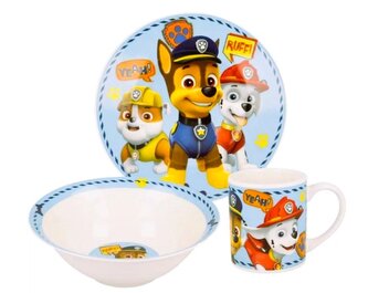 3 - DÍLNÁ KERAMICKÁ SOUPRAVA TLAPKOVÁ PATROLA 3 - DÍLNÁ KERAMICKÁ SOUPRAVA TLAPKOVÁ PATROLA