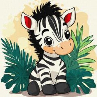 Malowanie po numerach - Wesoła zebra Kids