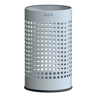 Odpadkový koš Officer 18 l, děrovaný, lakovaná ocel, bílá