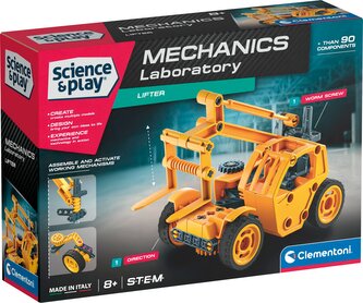 CLEMENTONI Science&Play Mechanická laboratoř Vysokozdvižný vozík