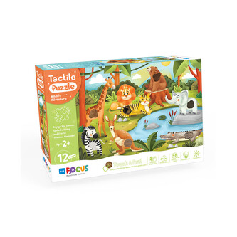 Hafotoys dětské puzzle zoo zvířátka 12 dílků