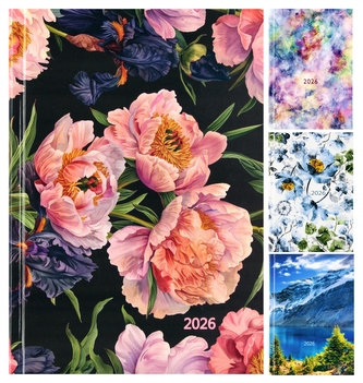 kalendarz książkowy A5 oprawa twarda print dzień na stronie POLIGRAF 904172