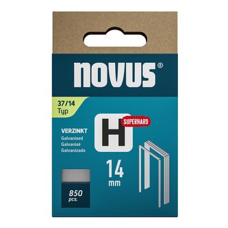 Novus tenké, drátové sponky typ H, 37/14 mm, Super Hard, 850 ks