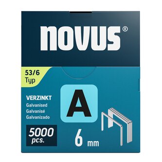 Novus tenké, drátové sponky typ A, 53 F/10 mm, Super Hard, 5000 ks Novus tenké, drátové sponky typ A, 53 F/10 mm, Super Hard, 5000 ks