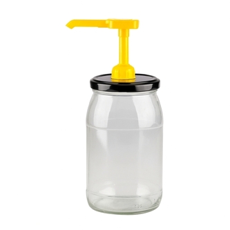 DuraHome Sklenice Mája, 900ml s pumpičkou na med