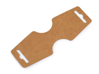 Samolepicí karta na zavěšení zboží 55x150 mm papírová - 100 ks - hnědá přírodní