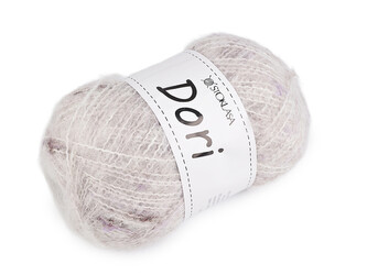Pletací mohérová příze s nopky Dori 100 g - 1 ks - 13 (F013) béžovobílá Pletací mohérová příze s nopky Dori 100 g - 1 ks - 13 (F013) béžovobílá