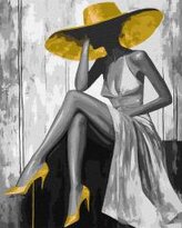 Malowanie po numerach - Złota Pani 40x50cm