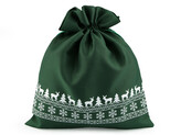 Vánoční dárkový pytlík 30x35 cm - 1 ks - 2 zelená tmavá