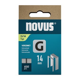 Novus tenké, ploché drátové sponky typ G, 11/14 mm, 600 ks