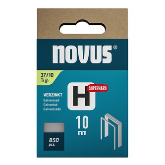 Novus tenké, drátové sponky typ H, 37/10 mm, Super Hard, 850 ks