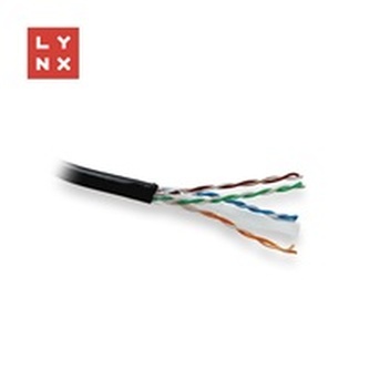 LYNX UTP kabel, Cat6, PE (Fca), celoměděný, venkovní, černý, box 305m