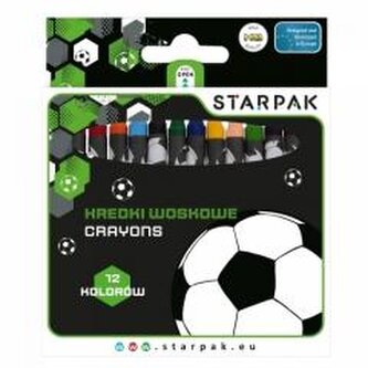 Kredki woskowe 12 kolorów Football