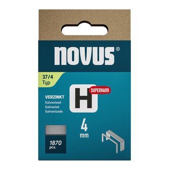 Novus tenké, drátové sponky typ H, 37/4 mm, Super Hard, 1870 ks