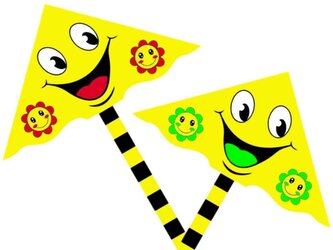 Létající drak 65 x 35 cm Smajlík