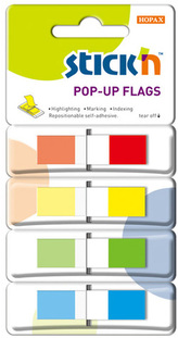 Zakładki indeksowe w podajniku 45 x 12MM/140/4-kol., Stick`n