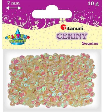 Cekiny 7mm perłowe białe