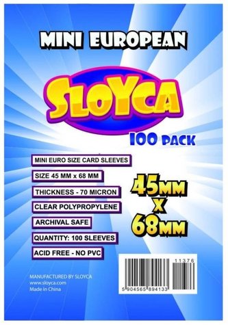 Koszulki Mini European 45x68mm (100szt) SLOYCA
