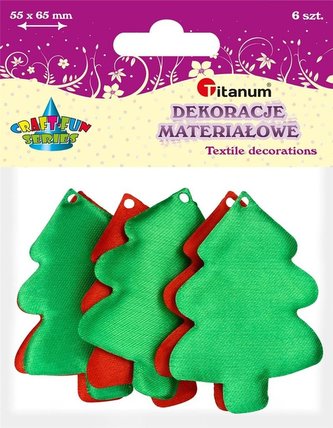 Materiałowe choinki 6szt