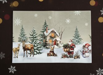 Vánoční dekorační ozdobný ubrousek NATALY VII. 30x40 cm Mybesthome