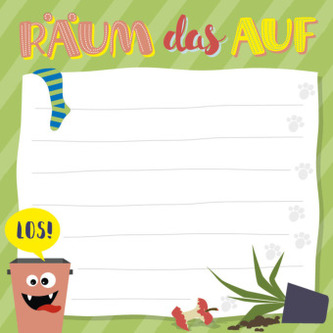 Räum das auf - Klebezettel Räum das auf - Klebezettel
