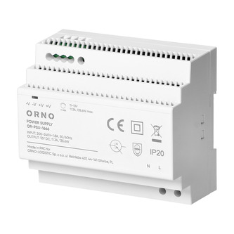ORNO OR-PSU-1666 Zdroj spínaný 12V DC 11,3A, 135,6W na DIN lištu
