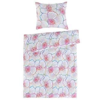 Saténové povlečení Bloom Velikost: 135x200 + 80x80 cm