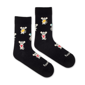 Ponožky Myšky Černé S (35-38)