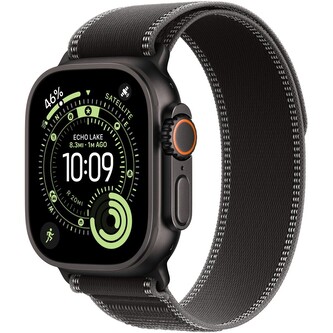 Apple Watch 49/46/45/44mm černý/uhlový Trailový tah S/M černý titan