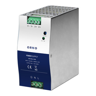 ORNO OR-PSU-1676 Průmyslový zdroj spínaný 24V DC 10A 240W na DIN lištu