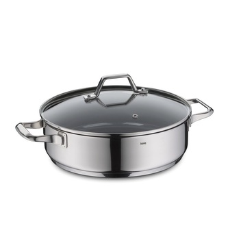 KELA Pánev servírovací s poklicí Lucca nerez 28x8,5 cm 4l KL-11586