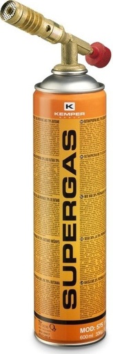 KEMPER - Hořák pájecí + SUPERGAS plynová kartuše 600 ml (330 g)