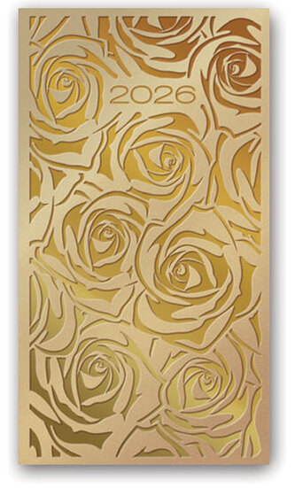 Kalendarz kieszonkowy A6 2026 Vivella złoty Kalendarz kieszonkowy A6 2026 Vivella złoty