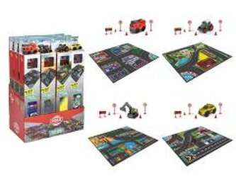 City Dywan z pojazdem 70x80cm mix