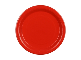 Papírové talíře červené 23 cm – 6 ks