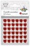Kryształki samoprzylepne Serca czerwone 36szt