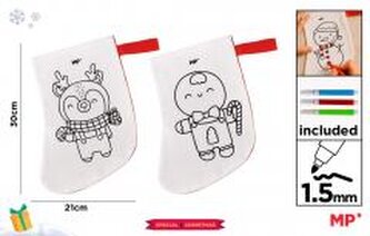 Skarpeta BN do malowania + flamastry renifer...