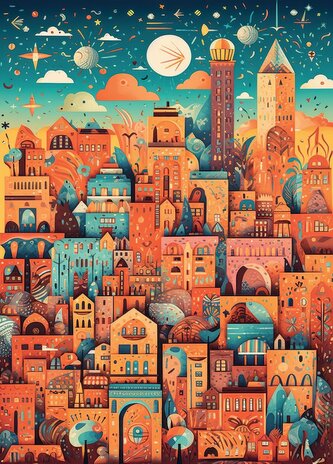 ALIPSON Puzzle Úžasné město 500 dílků