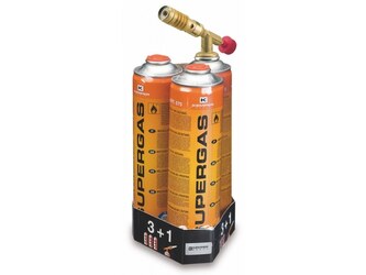 KEMPER - Hořák pájecí + 3x SUPERGAS plynová kartuše 600 ml (330 g)
