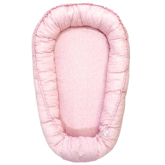 Hniezdo pre bábätko - svetloružové kvietky