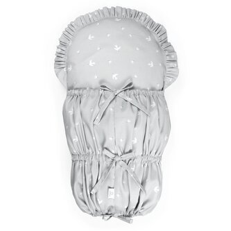 Návlek na perinku - svetlosivé vtáčiky