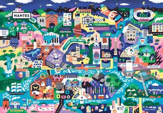 PIECES & PEACE Puzzle Nantes, Francie 1000 dílků