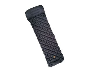 Karimatka nafukovací s polštářem, 195x58x5cm, černá BASS