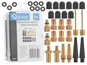Sada 36ks adaptérů na huštění pneumatik GEKO