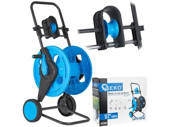 Vozík na zahradní hadice 1/2", 60 m, s vodítkem, Sky-Line - GEKO