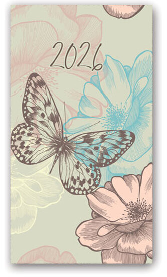 Kalendarz kieszonkowy A6 2026 Soft motyl Kalendarz kieszonkowy A6 2026 Soft motyl