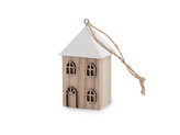 Celodřevěný domeček k zavěšení - 1 ks - přírodní stř.