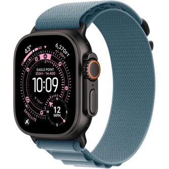 Apple Watch 49/46/45/44mm světle modrý Alpský tah velký černý titan