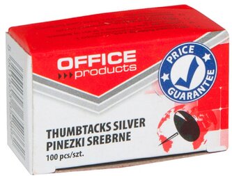Pinezki srebrne w pudełku 100 sztuk 10 pudełek/paczka